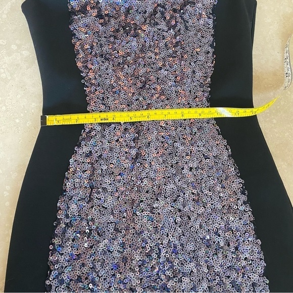 French Connection Sequins Sleeveless Bodycon Mini Dress Women Size6 Stretch - Picture 11 of 17